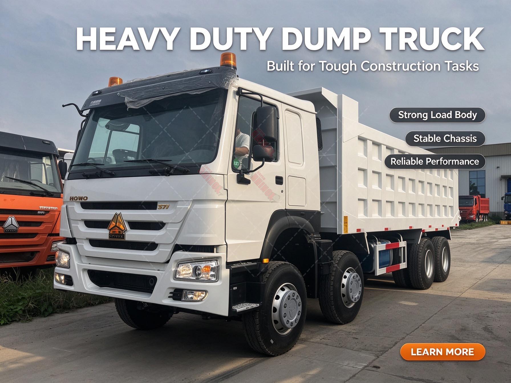 8×4 Dump Truck Heavy Duty Tipper Truck Manufacturer