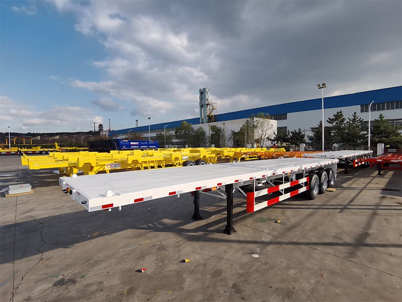 40ft high bed container semi trailer with three axles
