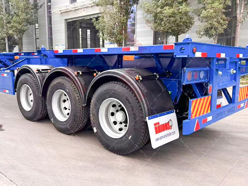 40ft container skeleton trailer with tri axles