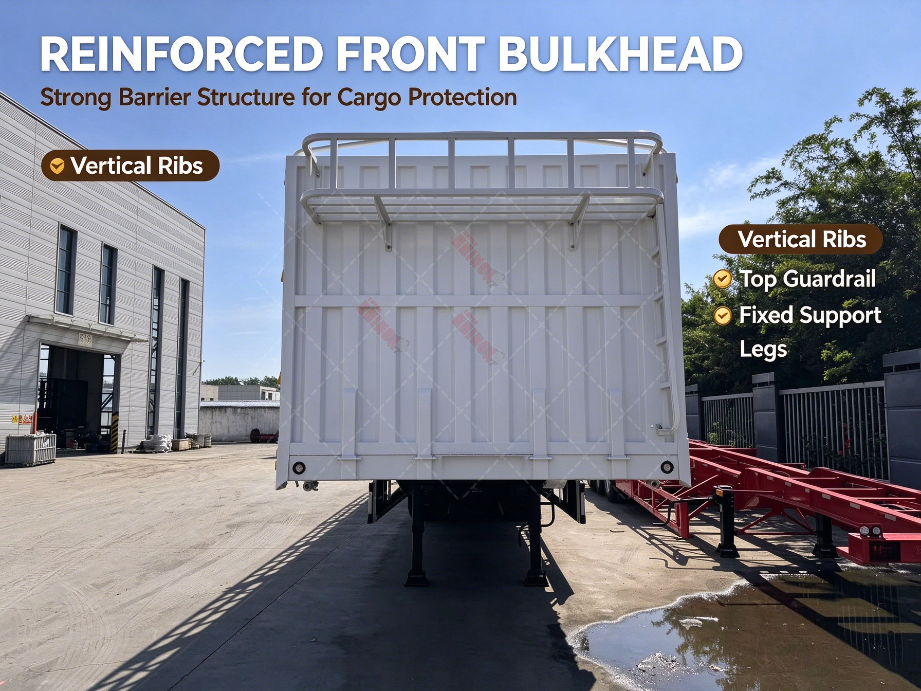5 Axle Fence Semi Trailer for Bulk Cargo Transport