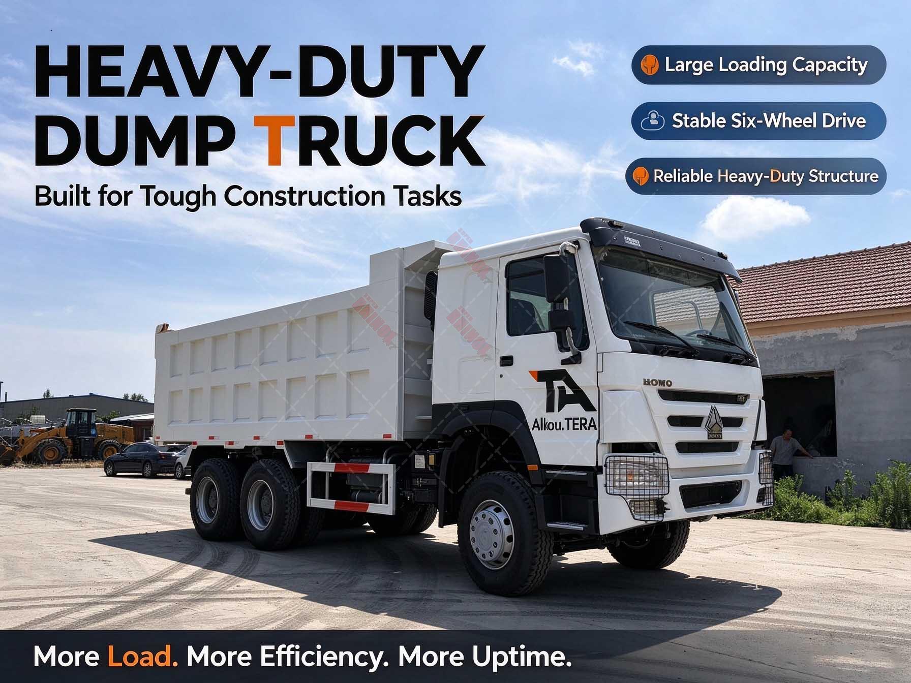 Heavy-Duty hydraulic dump truck (6x4 Drive) For Sale