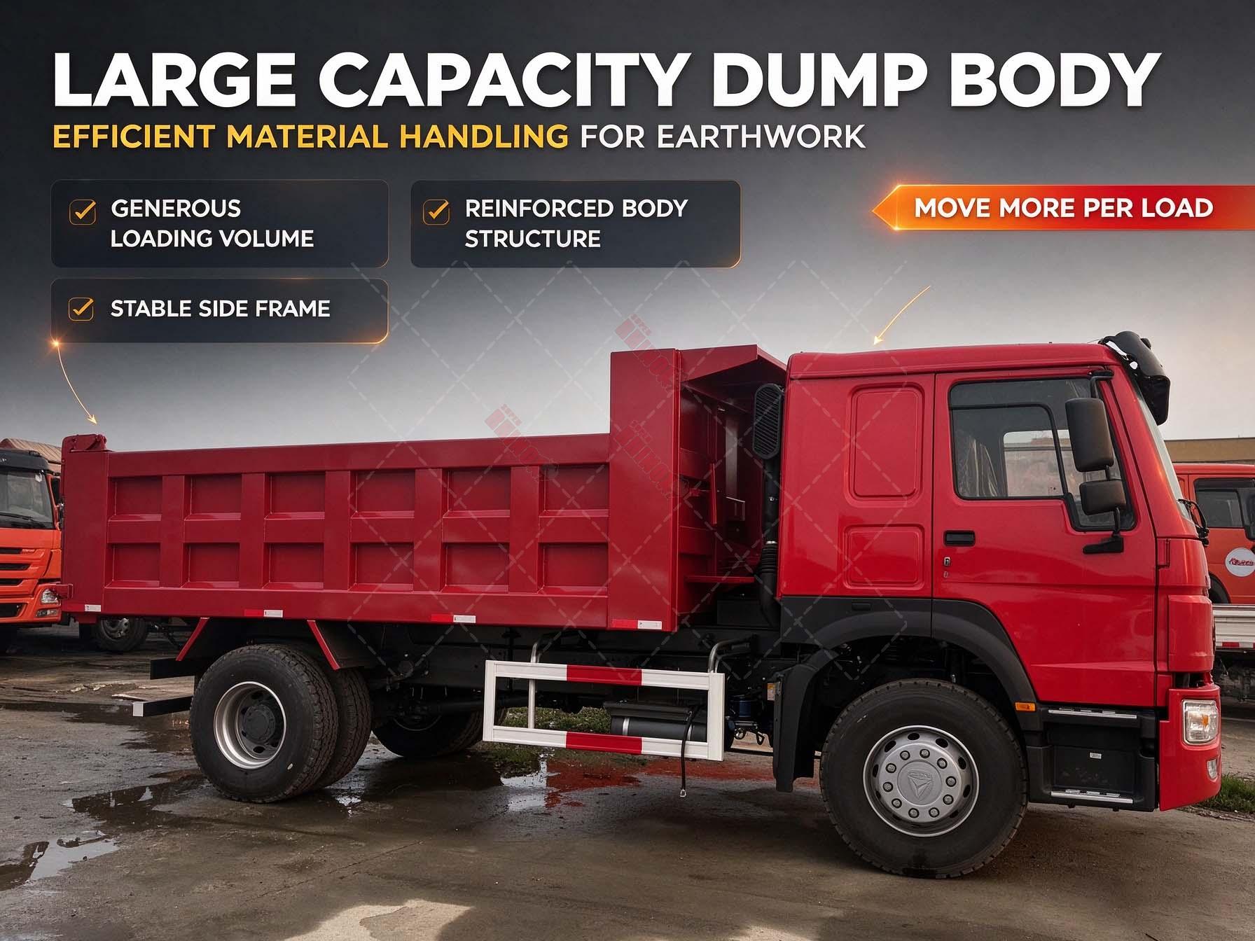 4x4 Tipper Dump Truck with Four-Wheel Drive Hydraulic Dumper