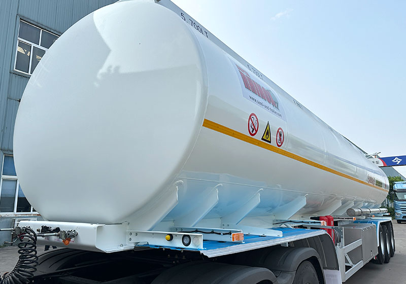 Tri Axle Aluminum Alloy Fuel Tanker Semi Trailer