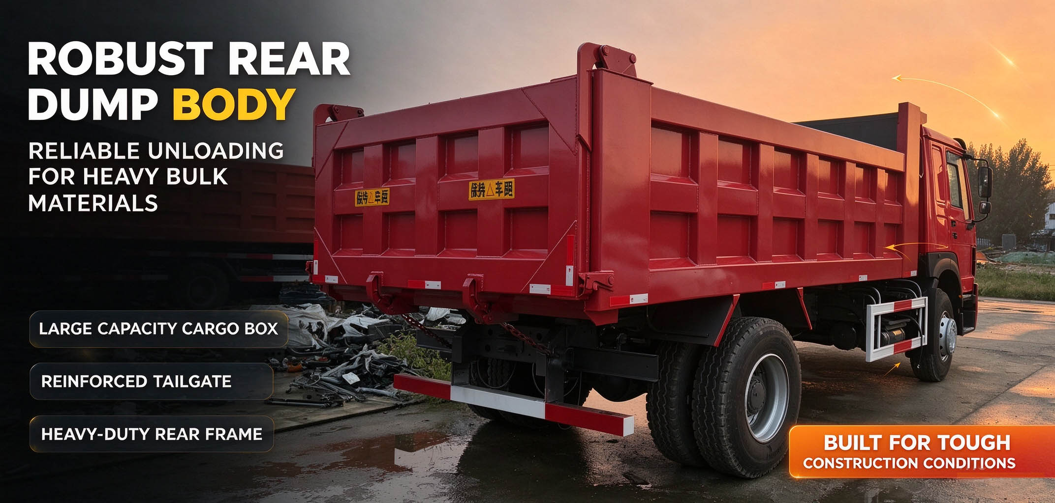 4x4 Heavy Duty Dump Truck Hydraulic Tipper Truck - Large Capacity Cargo Body, Reinforced Chassis, Hydraulic Tipping System for Construction, Mining & Infrastructure