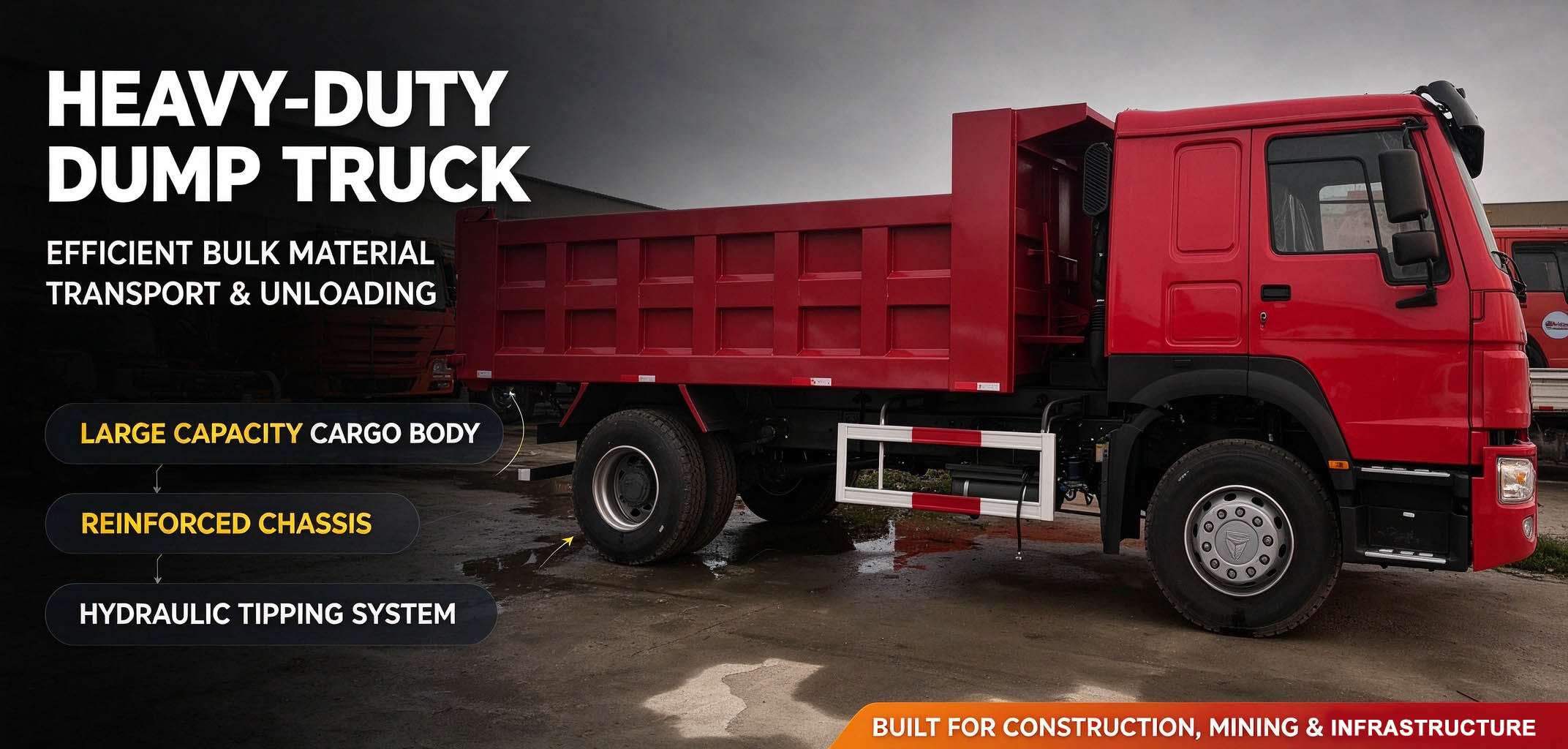 4x4 Heavy-Duty Hydraulic Tipper Truck for Construction & Mining